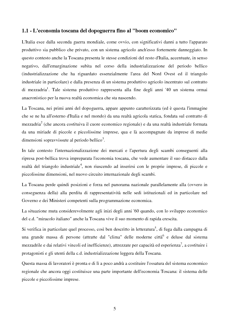 Anteprima della tesi: Il modello di sviluppo economico della Toscana: note sul ruolo della Pubblica Amministrazione, Pagina 3
