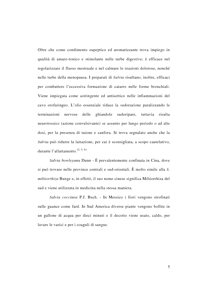 Anteprima della tesi: Salvia miltiorrhiza: aspetti botanici, fitochimici e biologici, Pagina 5