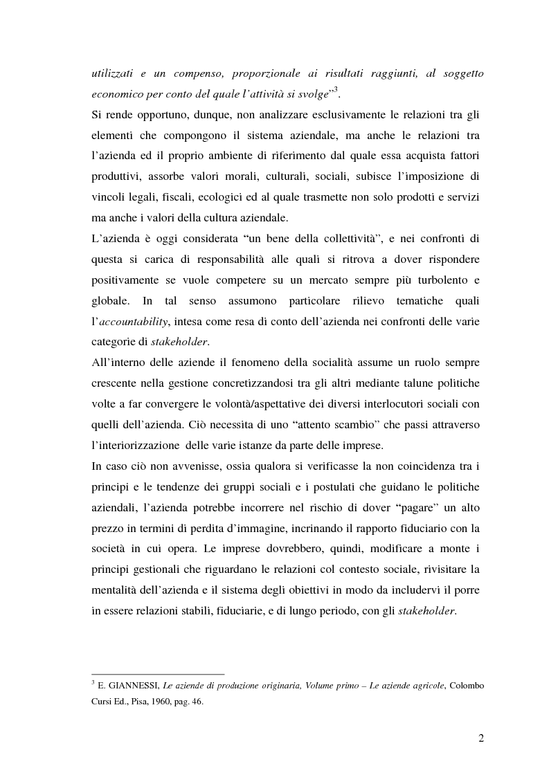 Anteprima della tesi: La responsabilità sociale nel processo di comunicazione esterna: il caso Coop, Pagina 2