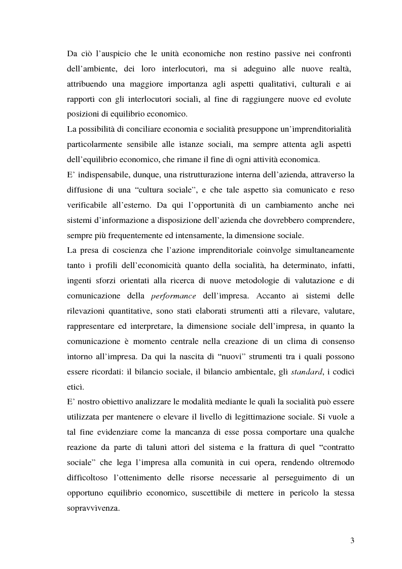 Anteprima della tesi: La responsabilità sociale nel processo di comunicazione esterna: il caso Coop, Pagina 3
