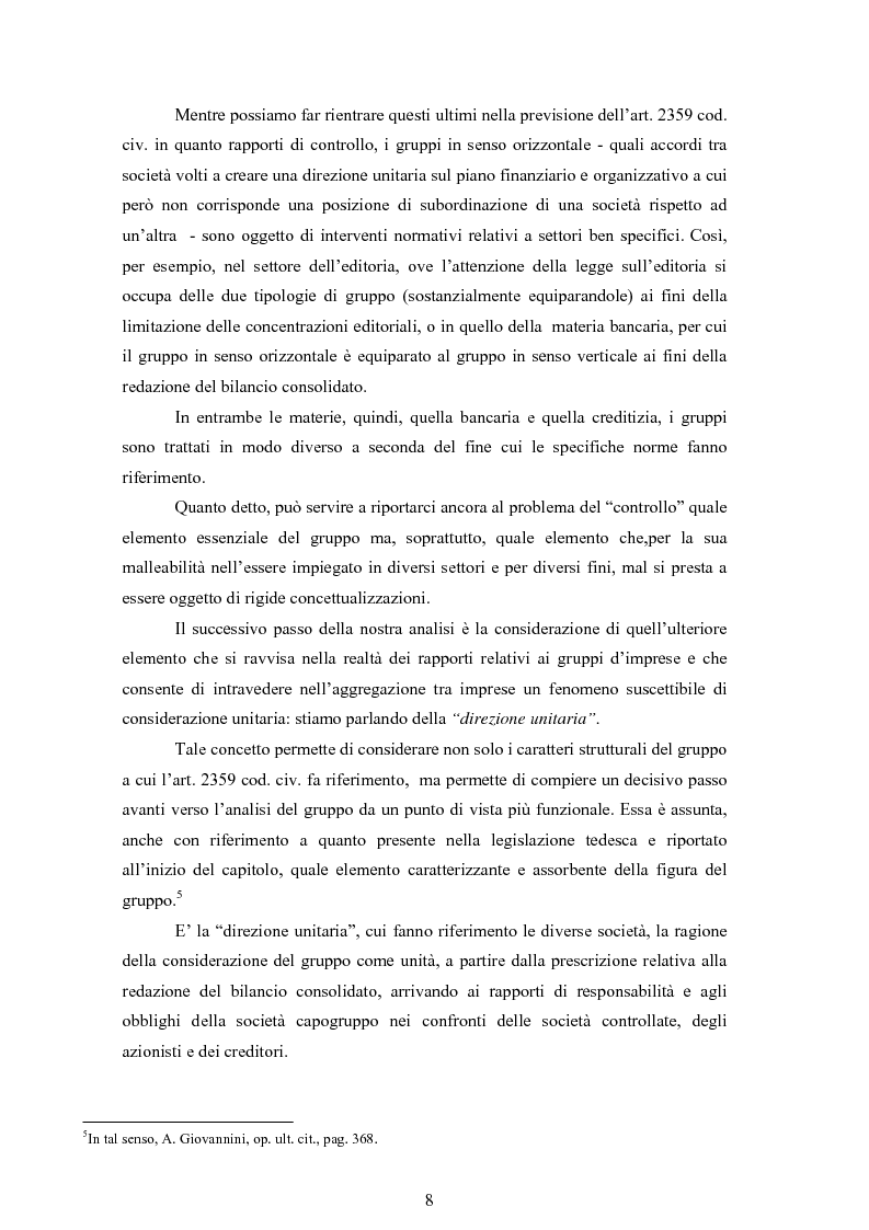 Anteprima della tesi: La tassazione dei gruppi di società secondo la disciplina italiana: il consolidato nazionale, Pagina 8