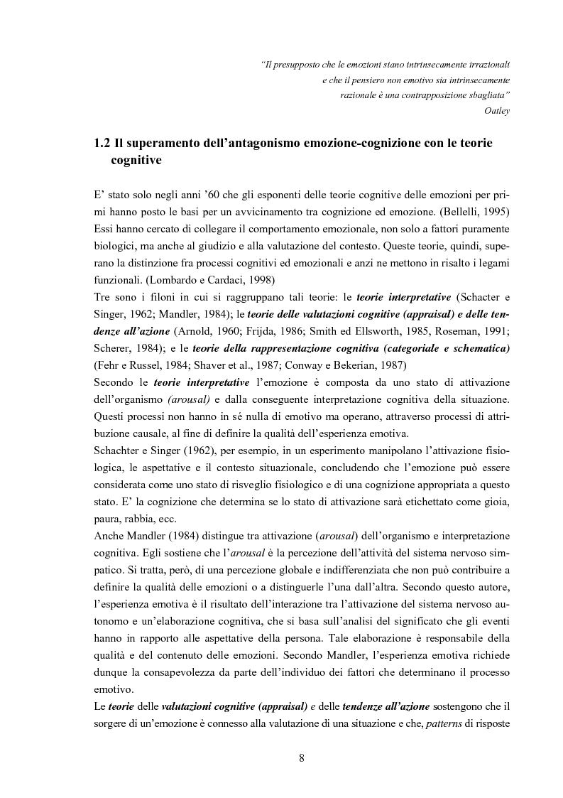Anteprima della tesi: Emozioni al lavoro: uno studio nella ASL NA 5, Pagina 6