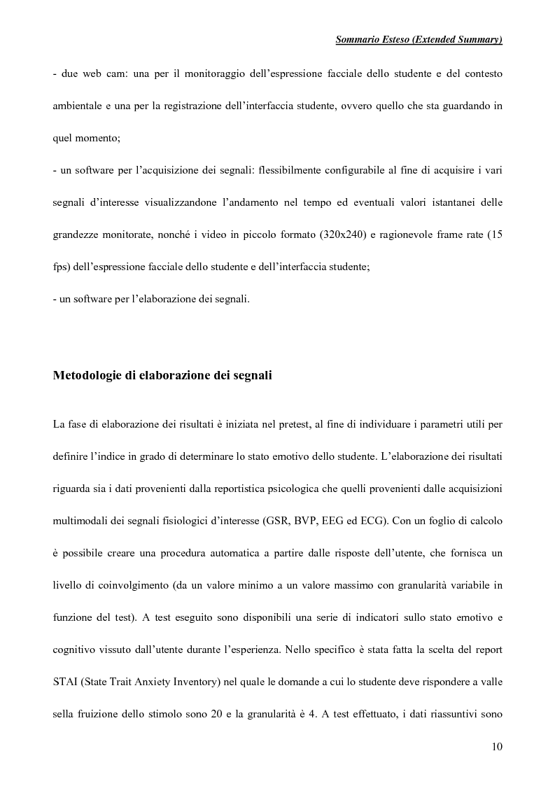 Anteprima della tesi: Metodologie di elaborazione e fusione di segnali biologici per applicazioni di e-learning, Pagina 6