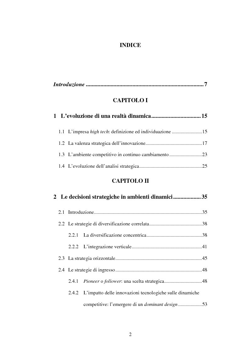Indice della tesi: Business High Tech: strategie di crescita e valutazioni economico-finanziarie. Il caso Finmeccanica e la controllata AgustaWestland., Pagina 1