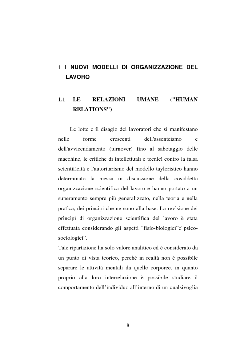 Anteprima della tesi: Il ruolo del management nell'analisi e nella creazione del clima organizzativo:il caso Asystel, Pagina 6