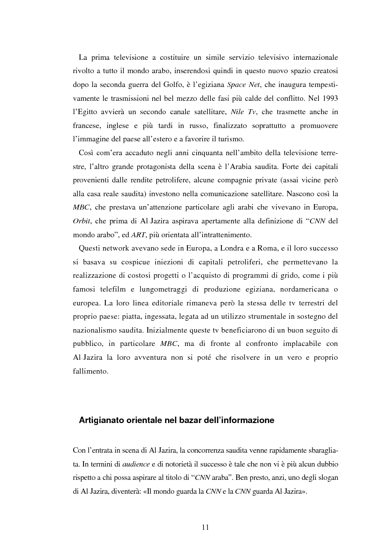 Anteprima della tesi: Lo sguardo di Al-Jazira. L'agenda setting e il concetto di notizia per la televisione satellitare che ha rivoluzionato il giornalismo arabo, Pagina 10