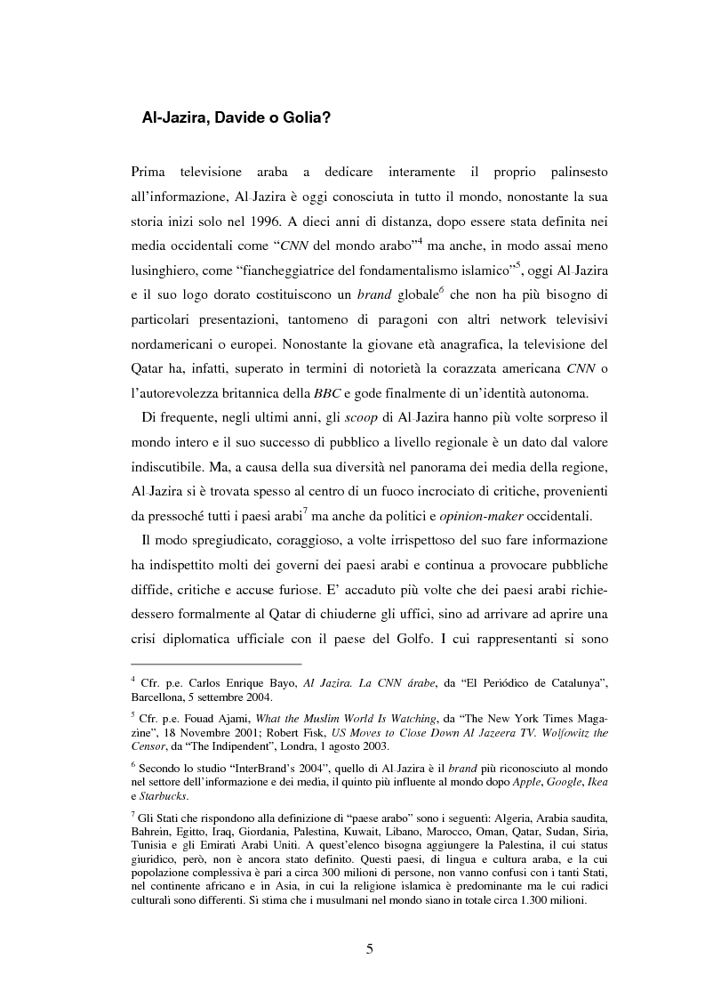 Anteprima della tesi: Lo sguardo di Al-Jazira. L'agenda setting e il concetto di notizia per la televisione satellitare che ha rivoluzionato il giornalismo arabo, Pagina 4
