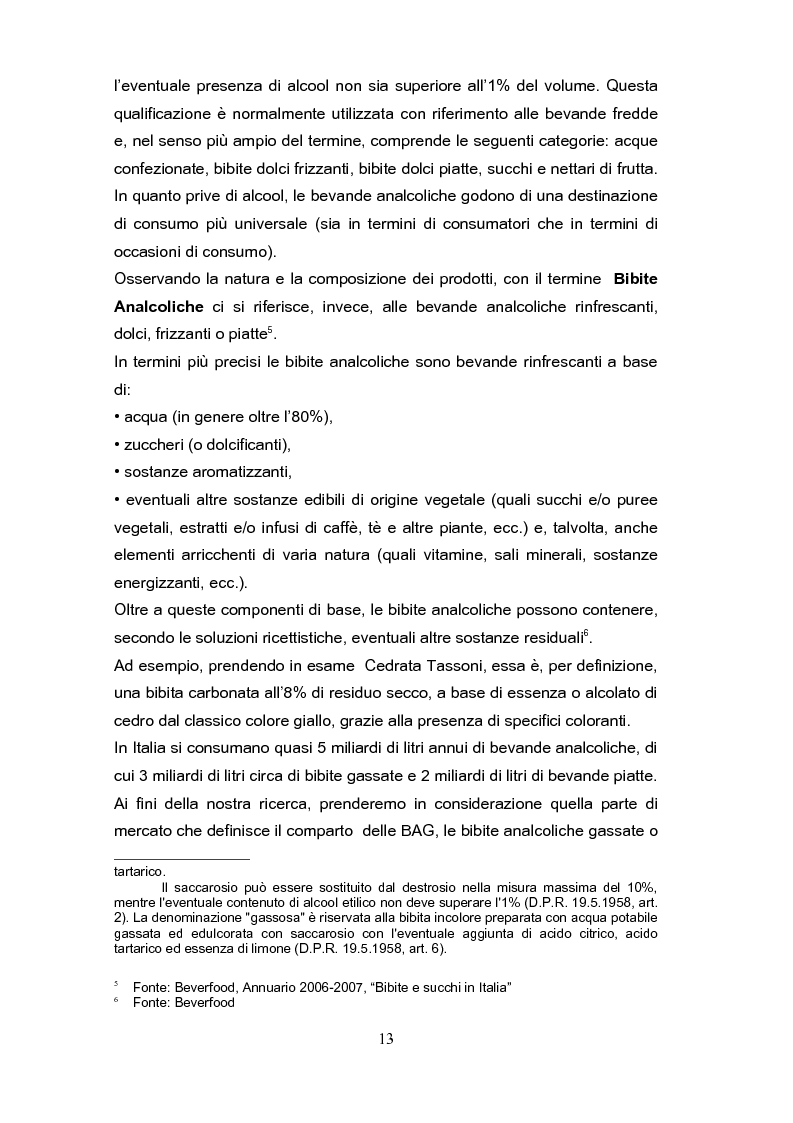 Anteprima della tesi: ''Quante cose al mondo vuoi fare...'': ipotesi di rilancio di Cedrata Tassoni, Pagina 11