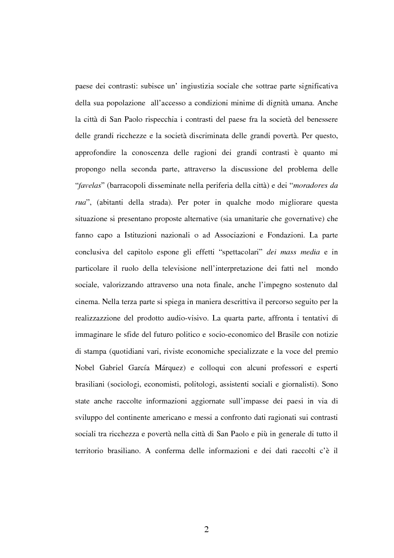 Anteprima della tesi: San Paolo: immagini e parole documentate di una città di contrasti, Pagina 2