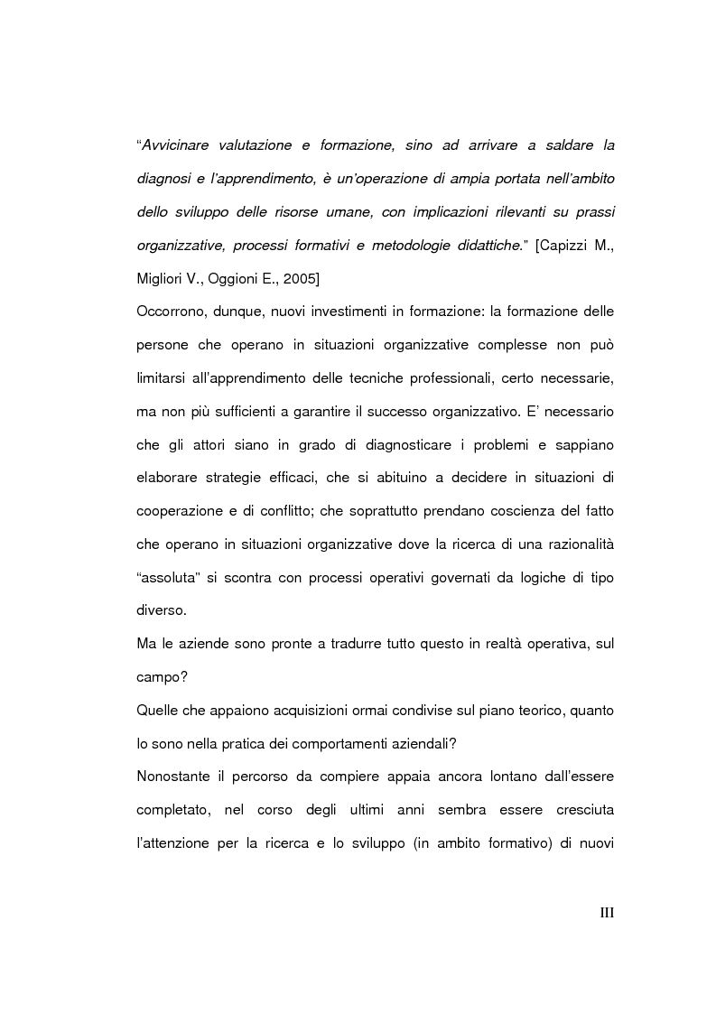 Anteprima della tesi: Assessment e Formazione. Teoria e pratica di un rapporto possibile, Pagina 3