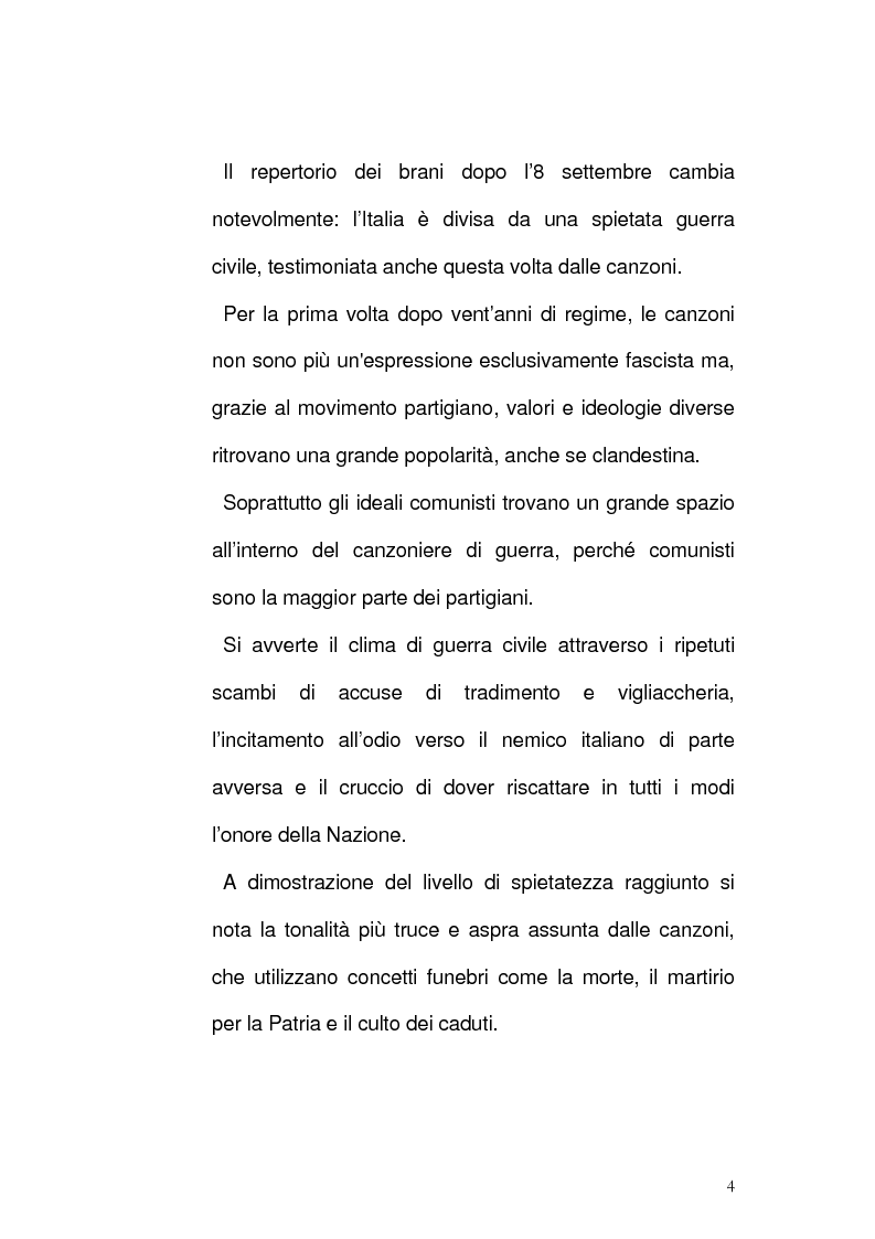 Anteprima della tesi: La seconda guerra mondiale nelle canzoni, Pagina 9