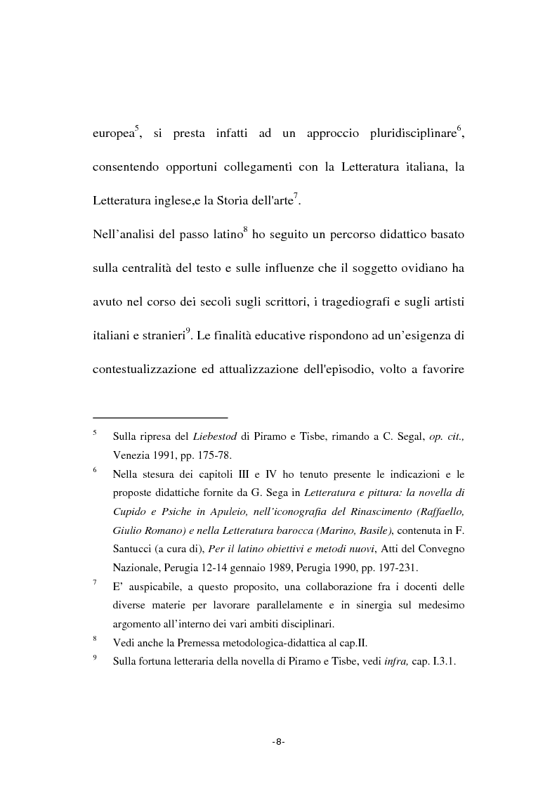 Anteprima della tesi: Le Metamorfosi di Ovidio in prospettiva didattica: la storia di Piramo e Tisbe, Pagina 5