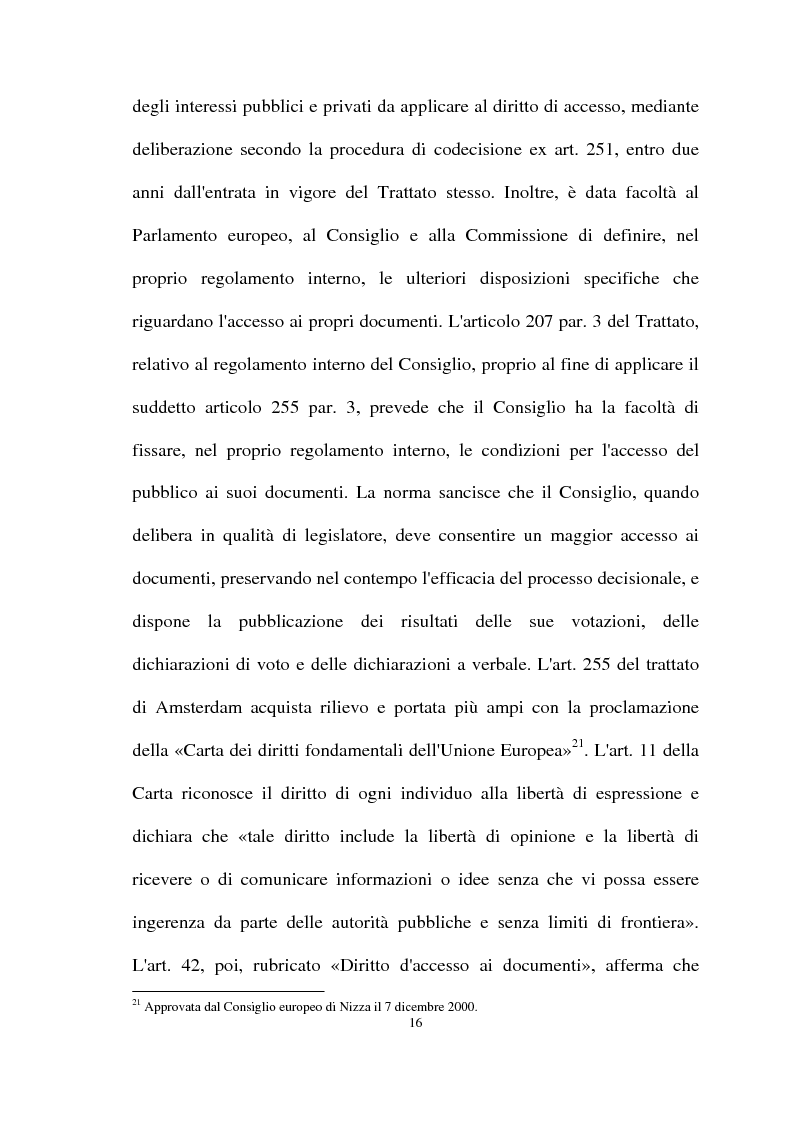 Anteprima della tesi: Il diritto di accesso agli atti e ai documenti presso la Pubblica Amministrazione, Pagina 14
