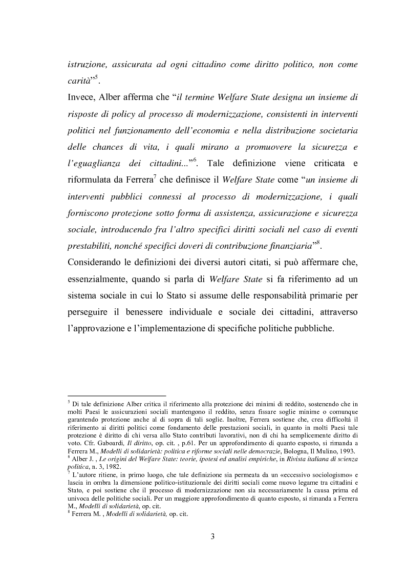 Anteprima della tesi: La riforma del sistema sociale italiano: l'attuazione della legge 328/2000 nell'ambito delle scelte territoriali. Regioni a confronto., Pagina 6