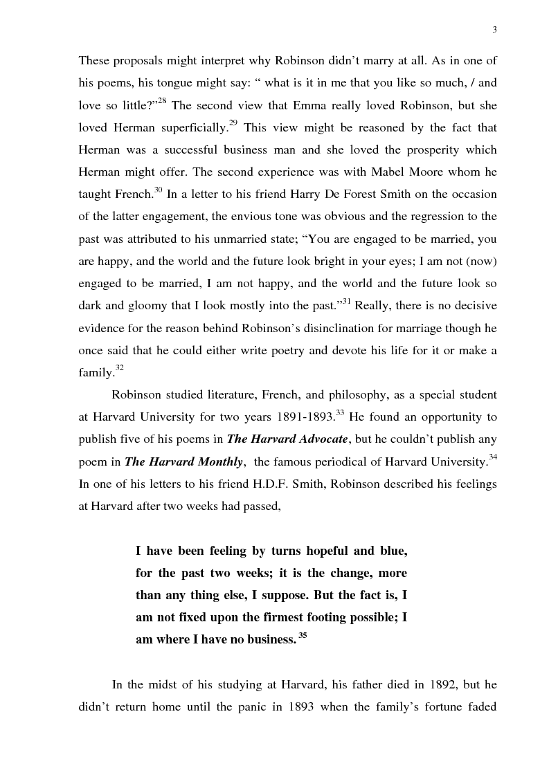 Anteprima della tesi: The Omniscient Narration in Edwin Arlington Robinson's Poetry, Pagina 3