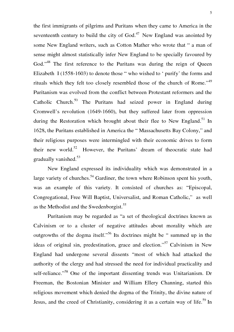 Anteprima della tesi: The Omniscient Narration in Edwin Arlington Robinson's Poetry, Pagina 5