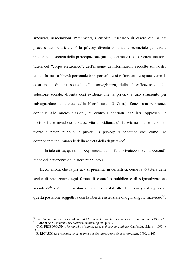 Anteprima della tesi: Il diritto alla privacy nella Costituzione italiana, Pagina 9