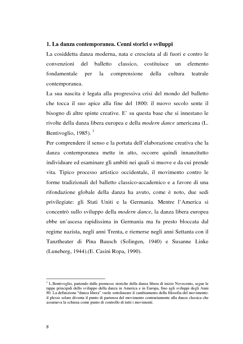 Anteprima della tesi: Al limite della danza. Studio antropologico di due laboratori di danza contemporanea., Pagina 5