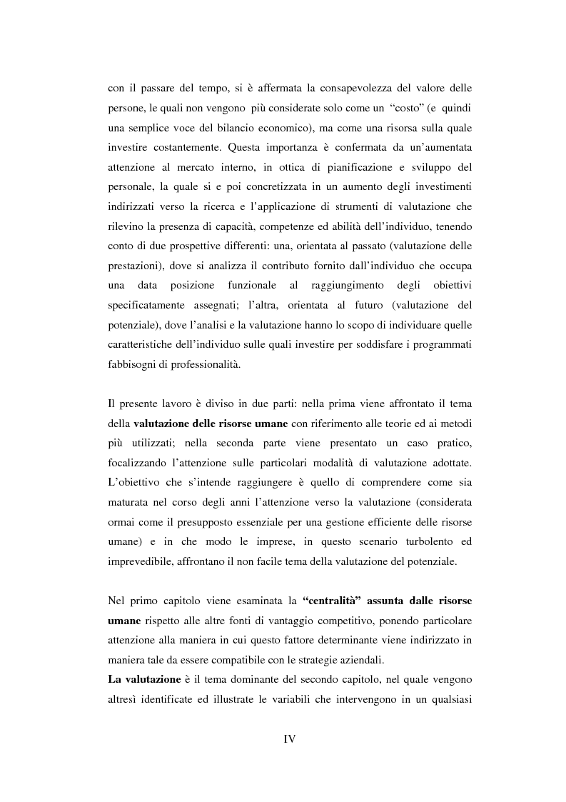 Anteprima della tesi: La valutazione del potenziale delle risorse umane, Pagina 2