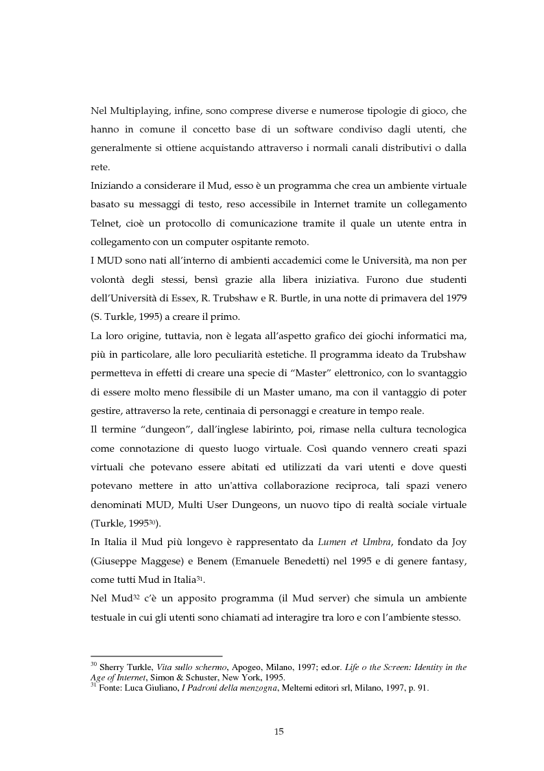 Anteprima della tesi: Hattrick: gioco di calcio virtuale ma soprattutto fenomeno di socializzazione, Pagina 15