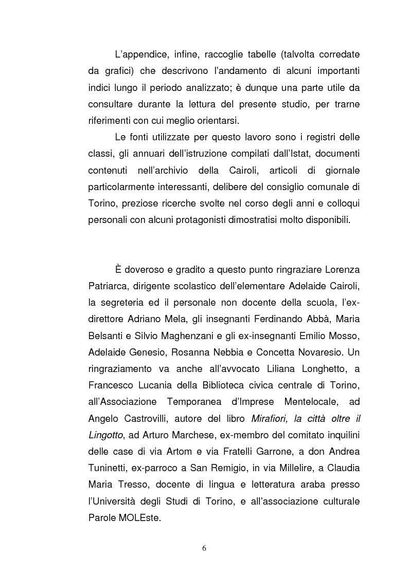 Anteprima della tesi: La scuola elementare Cairoli nel quartiere di via Artom dagli anni '60 agli anni '80, Pagina 6