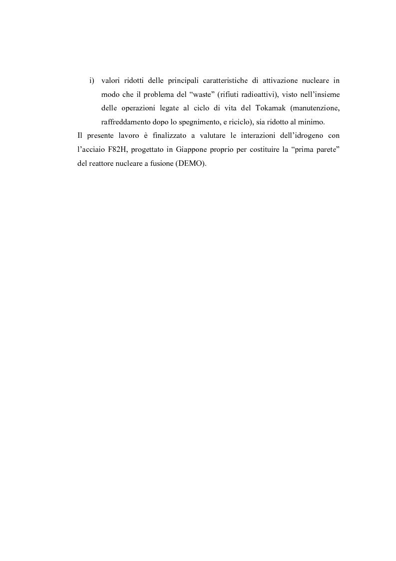 Anteprima della tesi: Studio della interazione acciaio-idrogeno nell’ambito di impianti energetici avanzati, Pagina 3