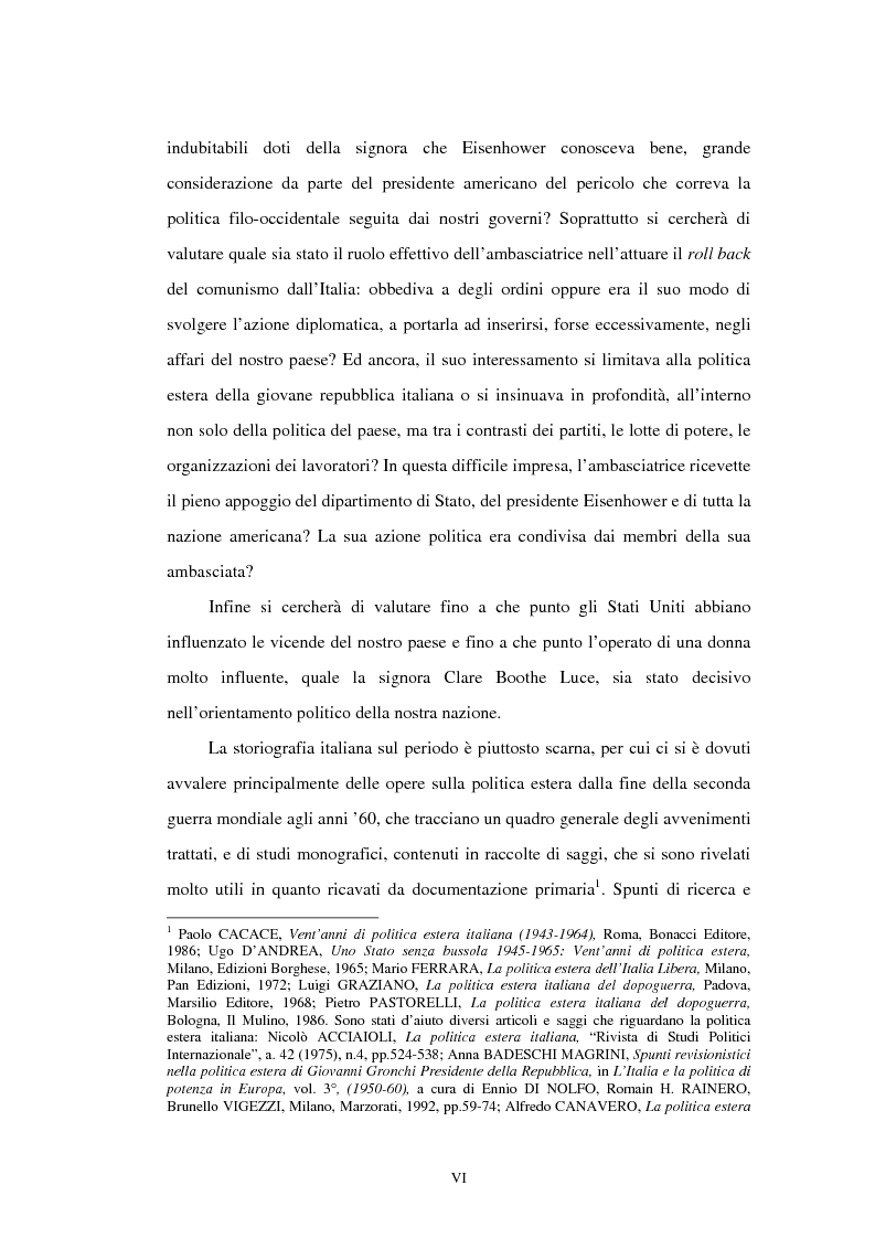 Anteprima della tesi: L'ambasciata di Clare Boothe Luce in Italia, 1953-1956, Pagina 2