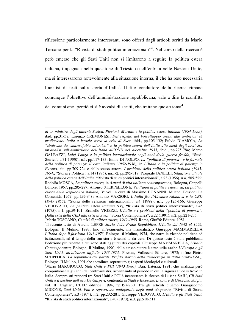 Anteprima della tesi: L'ambasciata di Clare Boothe Luce in Italia, 1953-1956, Pagina 3
