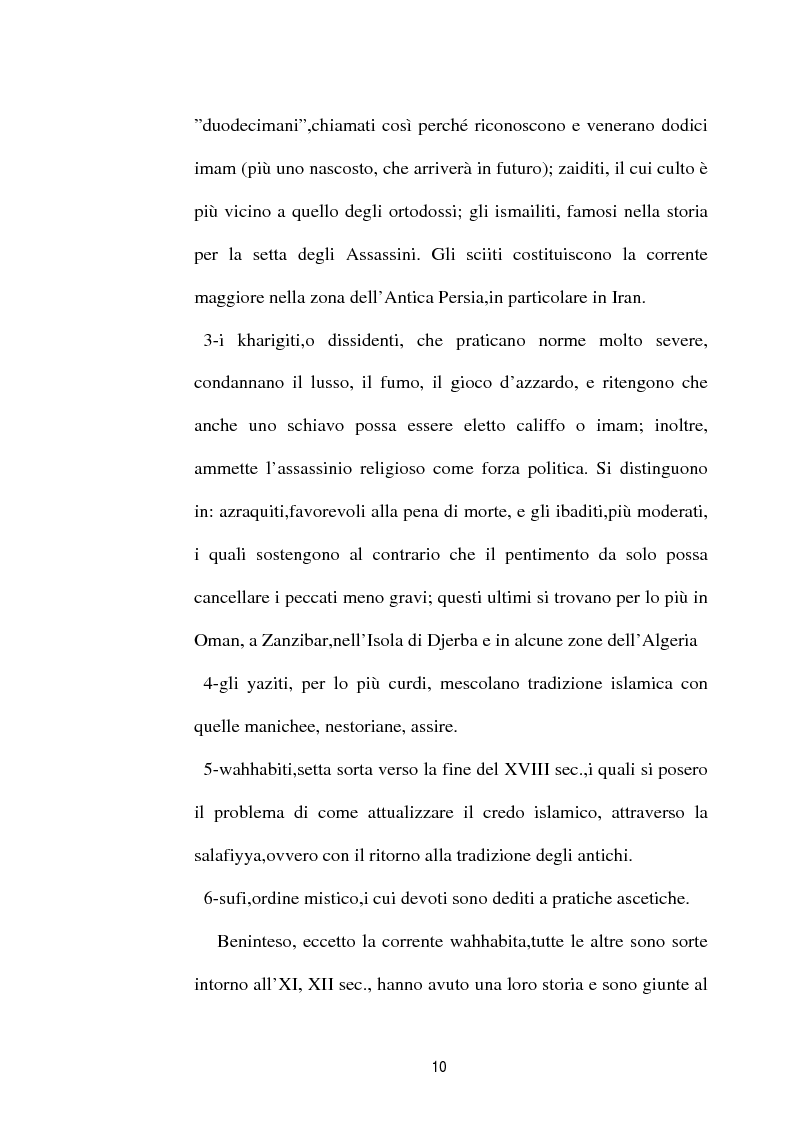 Anteprima della tesi: I diversi volti del terrorismo islamico, Pagina 10