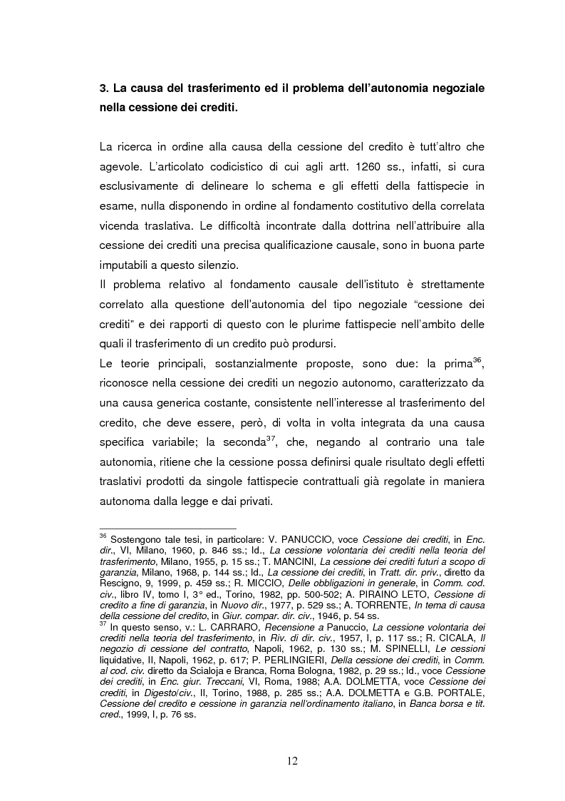 Anteprima della tesi: La cessione del credito a scopo di garanzia, Pagina 12