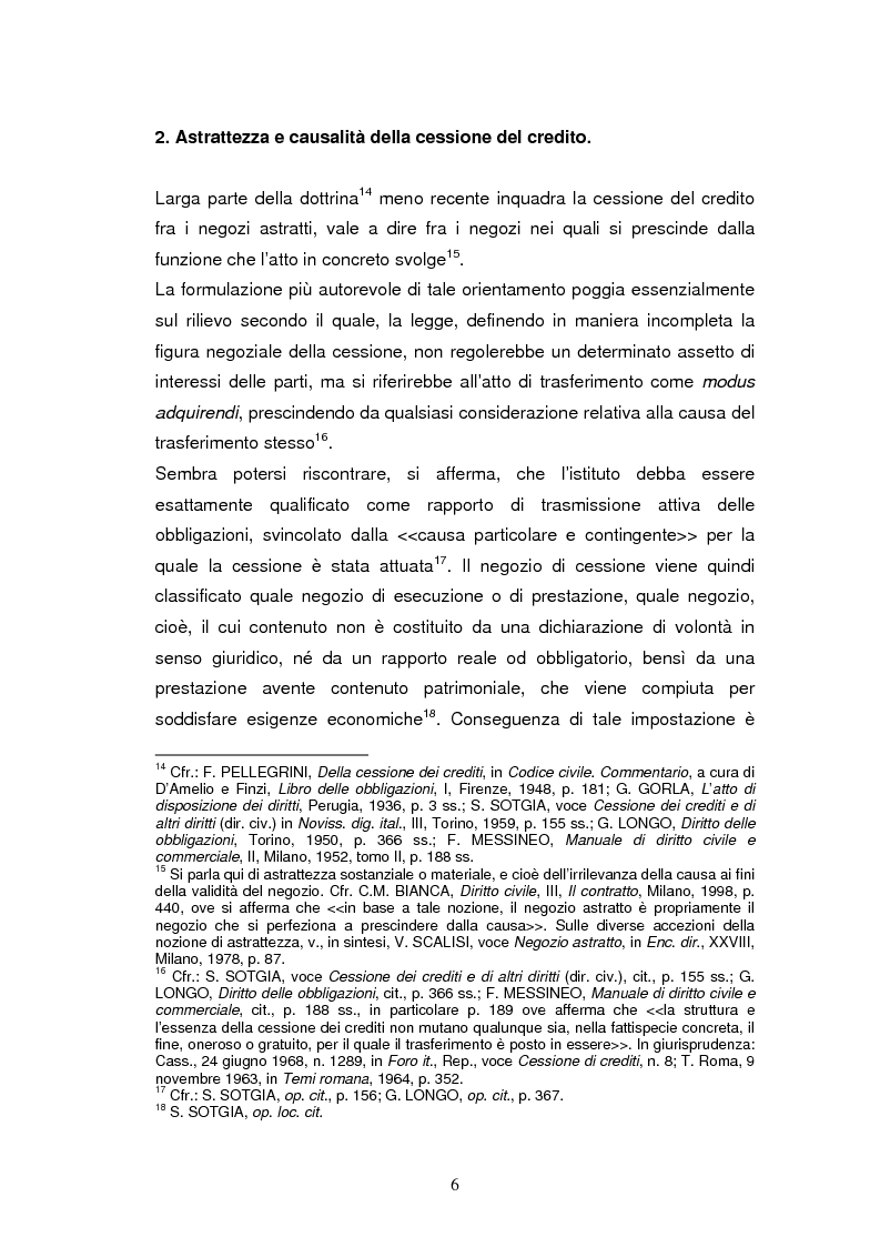 Anteprima della tesi: La cessione del credito a scopo di garanzia, Pagina 6