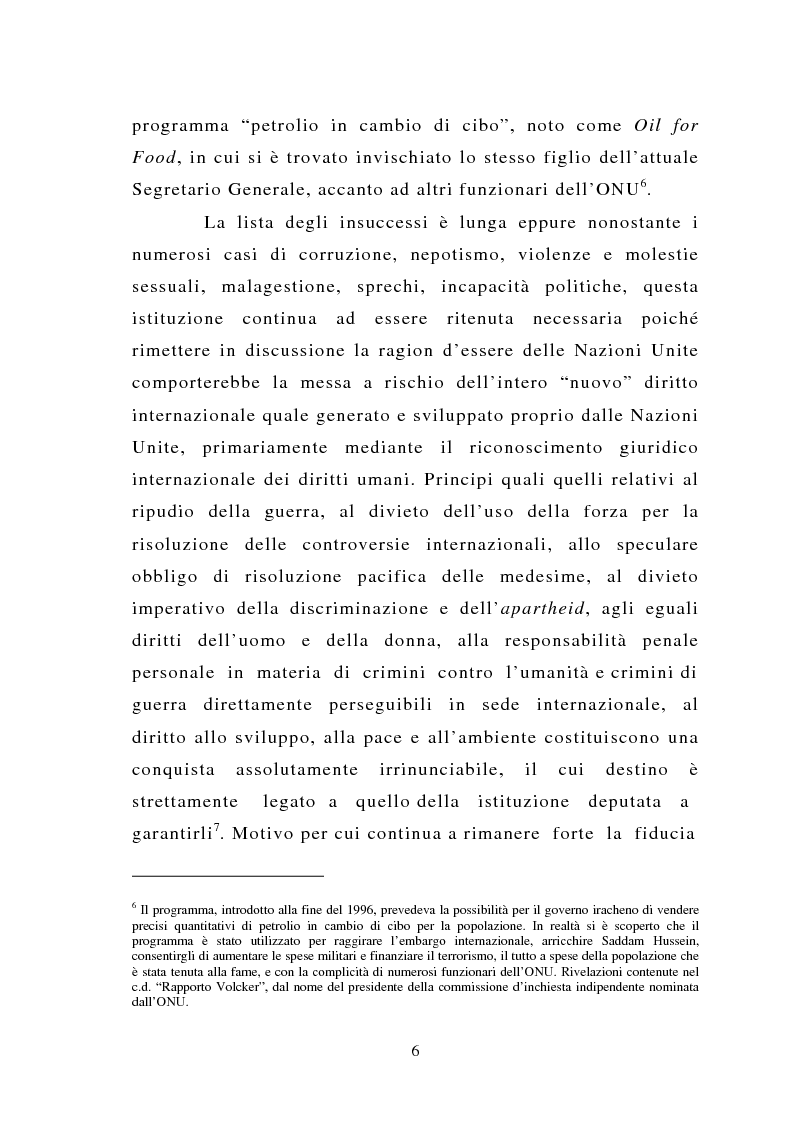 Anteprima della tesi: La riforma del Consiglio di Sicurezza delle Nazioni Unite: tendenze evolutive e problematiche giuridiche, Pagina 4