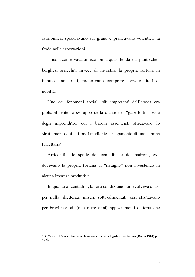 Anteprima della tesi: Credito e Latifondo Siciliano. Dai Monti Frumentari all’Istituto Vittorio Emanuele III per il Bonificamento della Sicilia, Pagina 4