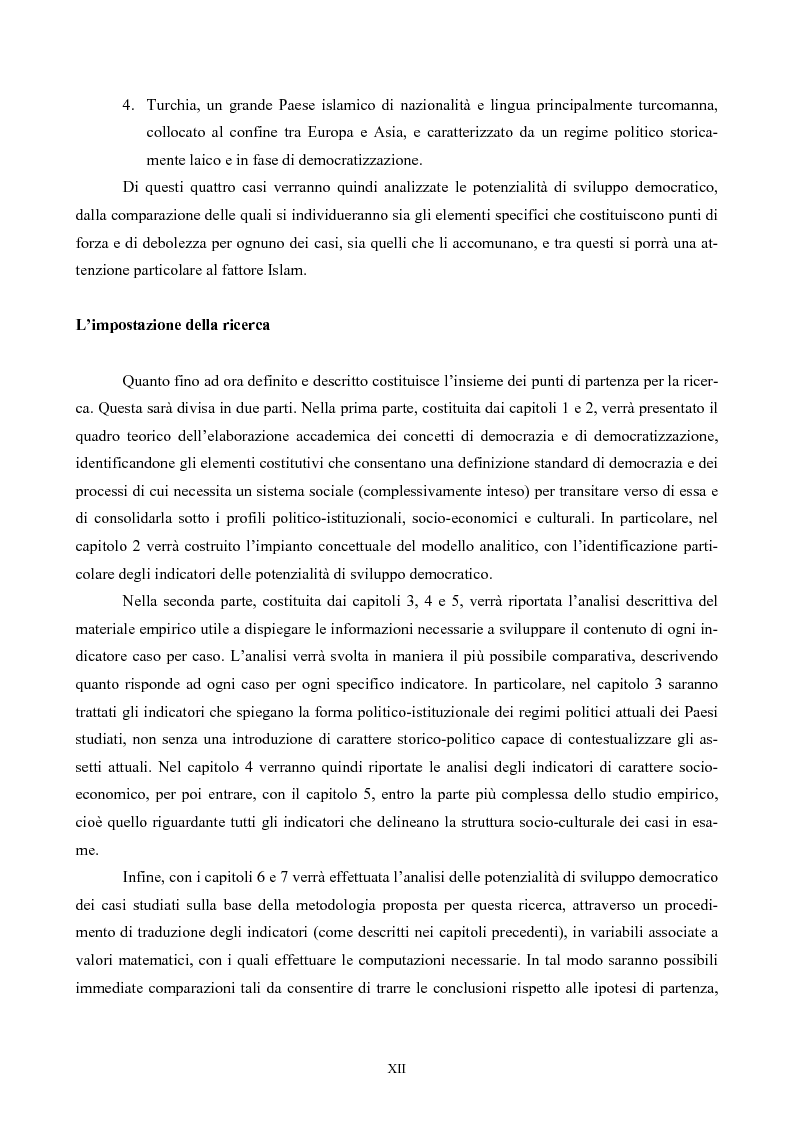 Estratto dalla tesi: Islam e democrazia. Potenzialità di sviluppo democratico in Egitto, Indonesia, Iran e Turchia.