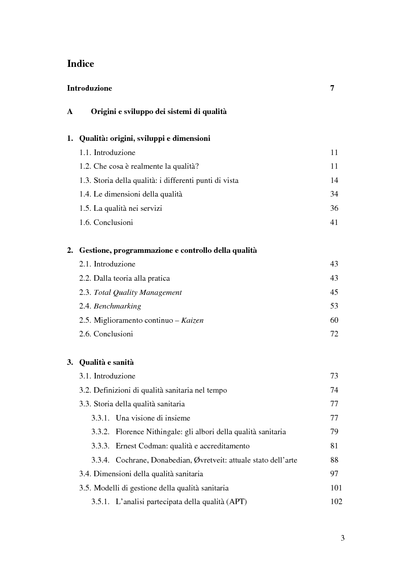 Indice della tesi: Il modello EFQM e il Balanced Scorecard: l'esperienza spagnola dell'Hospital de La Ribera, Pagina 1