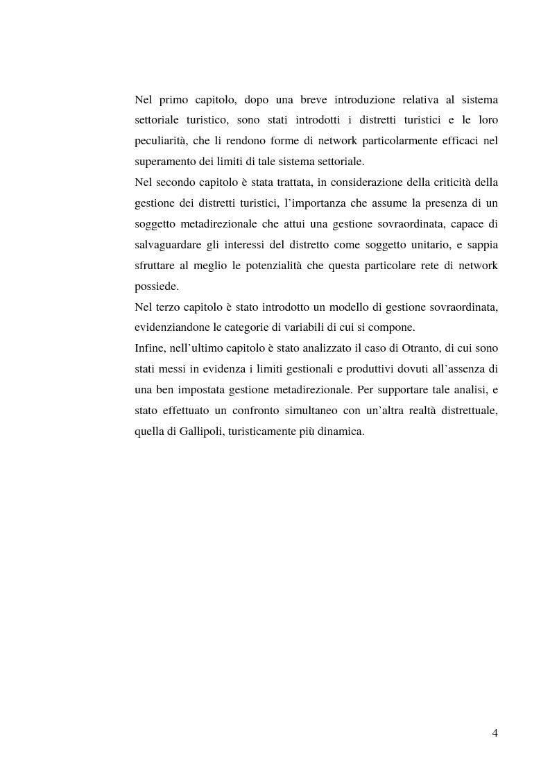 Anteprima della tesi: I distretti turistici e l'importanza del destination management: il caso di Otranto, Pagina 2