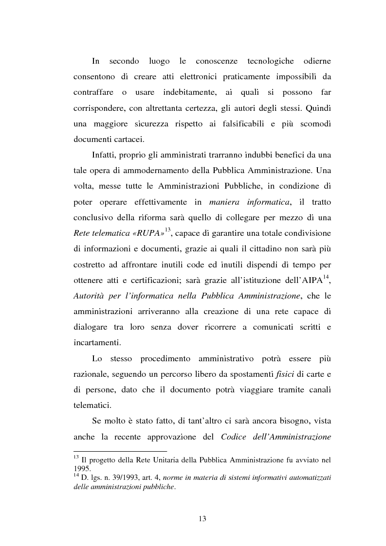 Anteprima della tesi: Il sistema informatico nella pubblica amministrazione da Rupa a SPC, Pagina 11