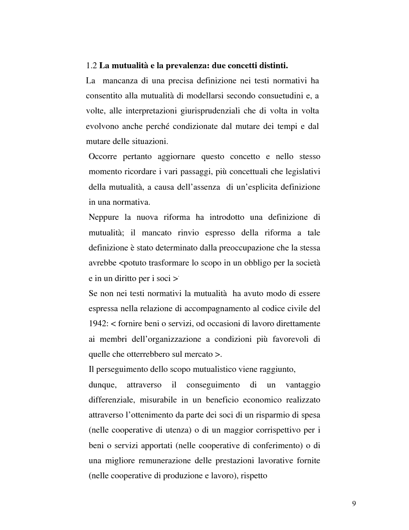 Anteprima della tesi: La perdita della prevalenza nelle cooperative, Pagina 5