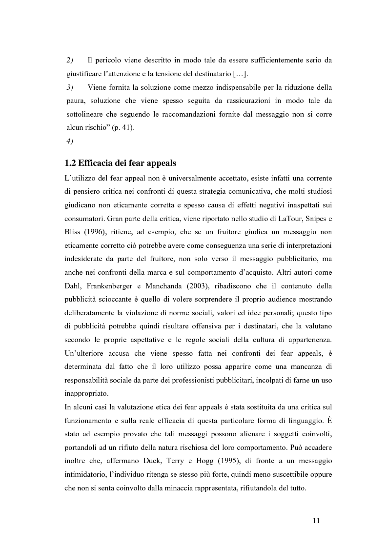 Anteprima della tesi: L'utilizzo dei fear appeals nelle pubblicità di prevenzione dell'AIDS, Pagina 7