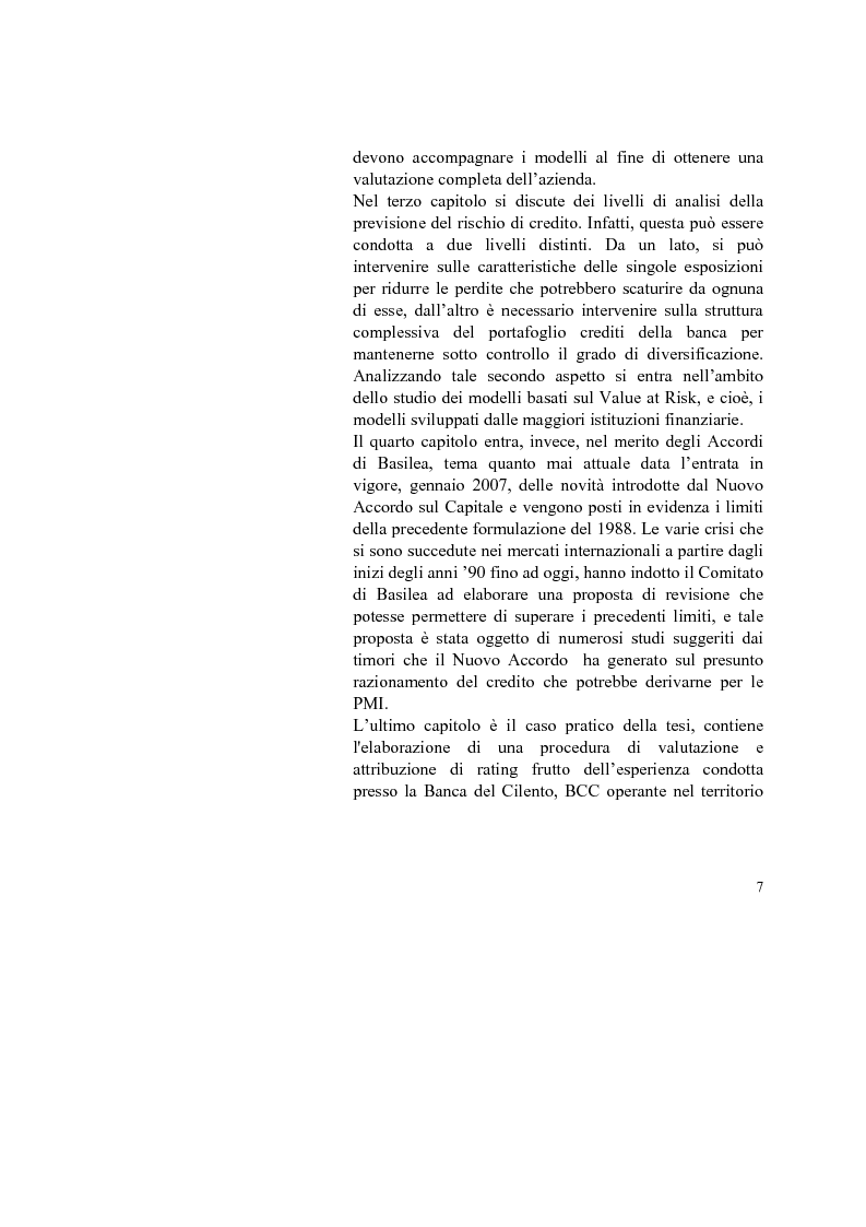 Anteprima della tesi: I Modelli Economico-Aziendali: la previsione di insolvenza alla luce di Basilea 2, Pagina 2