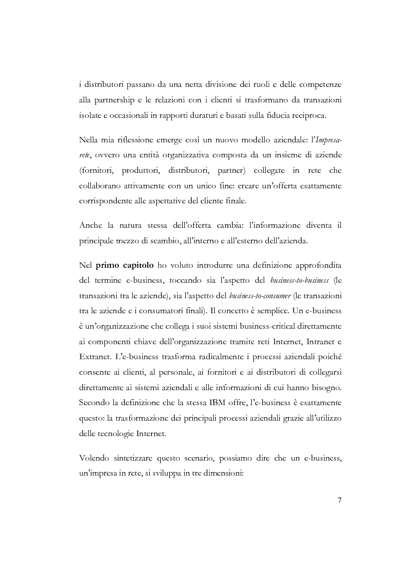 Anteprima della tesi: E-business: la trasformazione dei processi aziendali attraverso le tecnologie internet. Il caso IBM, Pagina 2