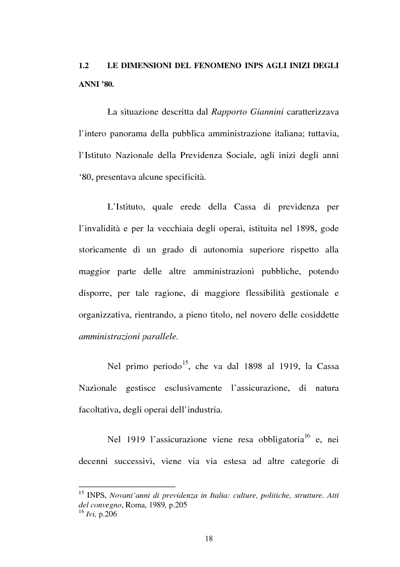 Anteprima della tesi: Amministrazione Pubblica e innovazione: il processo di riforma dell'INPS (1979-2005), Pagina 13