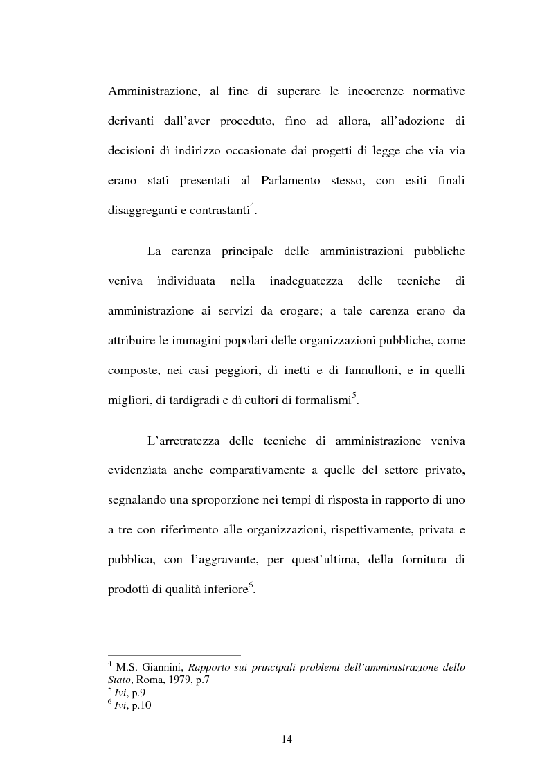 Anteprima della tesi: Amministrazione Pubblica e innovazione: il processo di riforma dell'INPS (1979-2005), Pagina 9