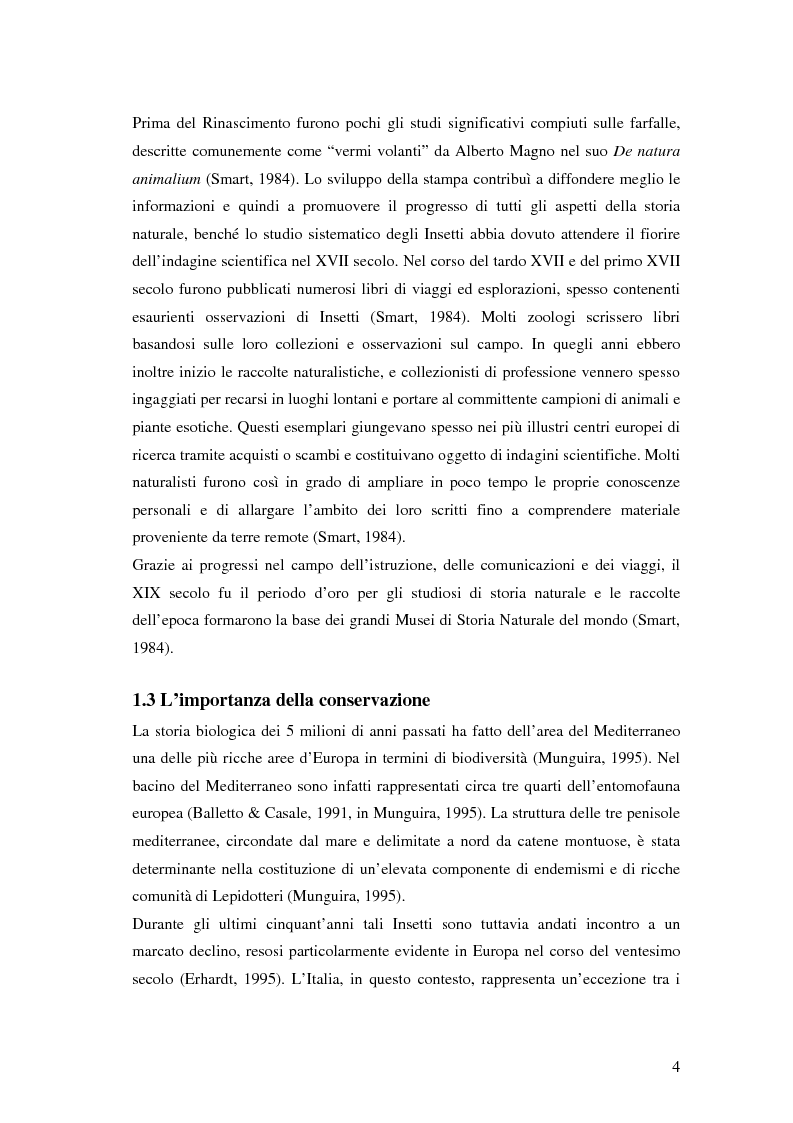 Anteprima della tesi: Studio dei popolamenti di Lepidotteri Ropaloceri (Lepidoptera: Rhopalocera) in prati delle prealpi bresciane comune di Monno (BS), Pagina 4