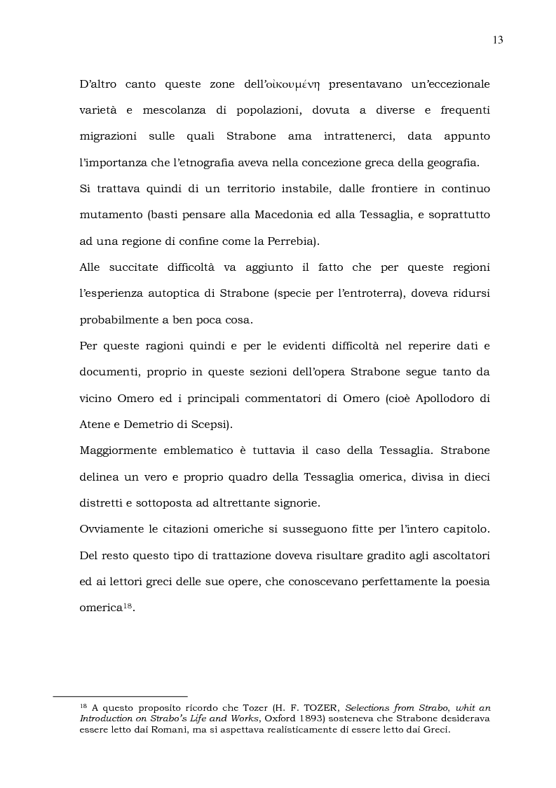 Anteprima della tesi: Epiro, Macedonia, Tracia e Tessaglia (Strab. VII 7 e frammenti; IX 5). Introduzione alle problematiche del testo, versione, note e spunti per un commento, Pagina 13