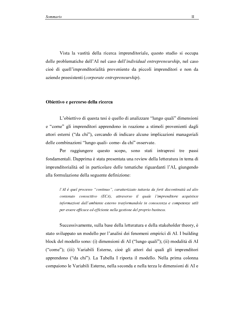 Anteprima della tesi: Il processo di Apprendimento Imprenditoriale nelle start-up high-tech: un modello concettuale e l'analisi di alcuni casi italiani., Pagina 2