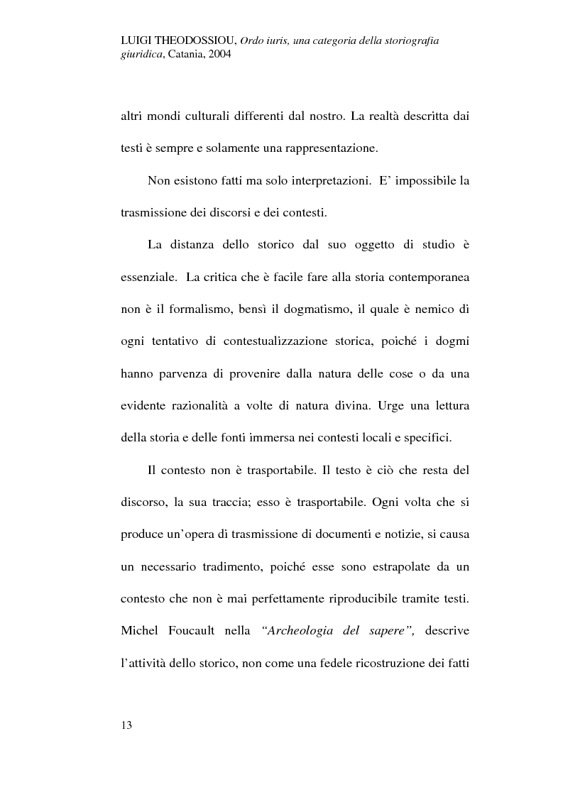 Anteprima della tesi: Ordo iuris, una categoria della storiografia giuridica, Pagina 13