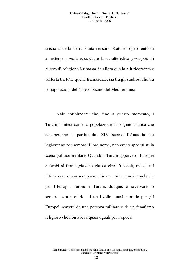 Anteprima della tesi: Il processo di adesione della Turchia all’Unione Europea: storia, statu quo e prospettive, Pagina 8