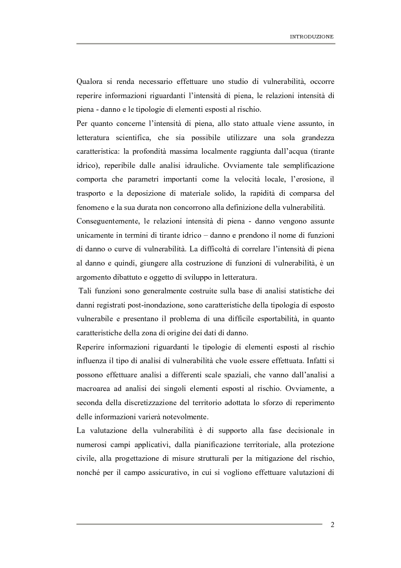 Anteprima della tesi: Studio della vulnerabilità a differente scala spaziale di evento per fenomeni di inondazione con scopi assicurativi, Pagina 2