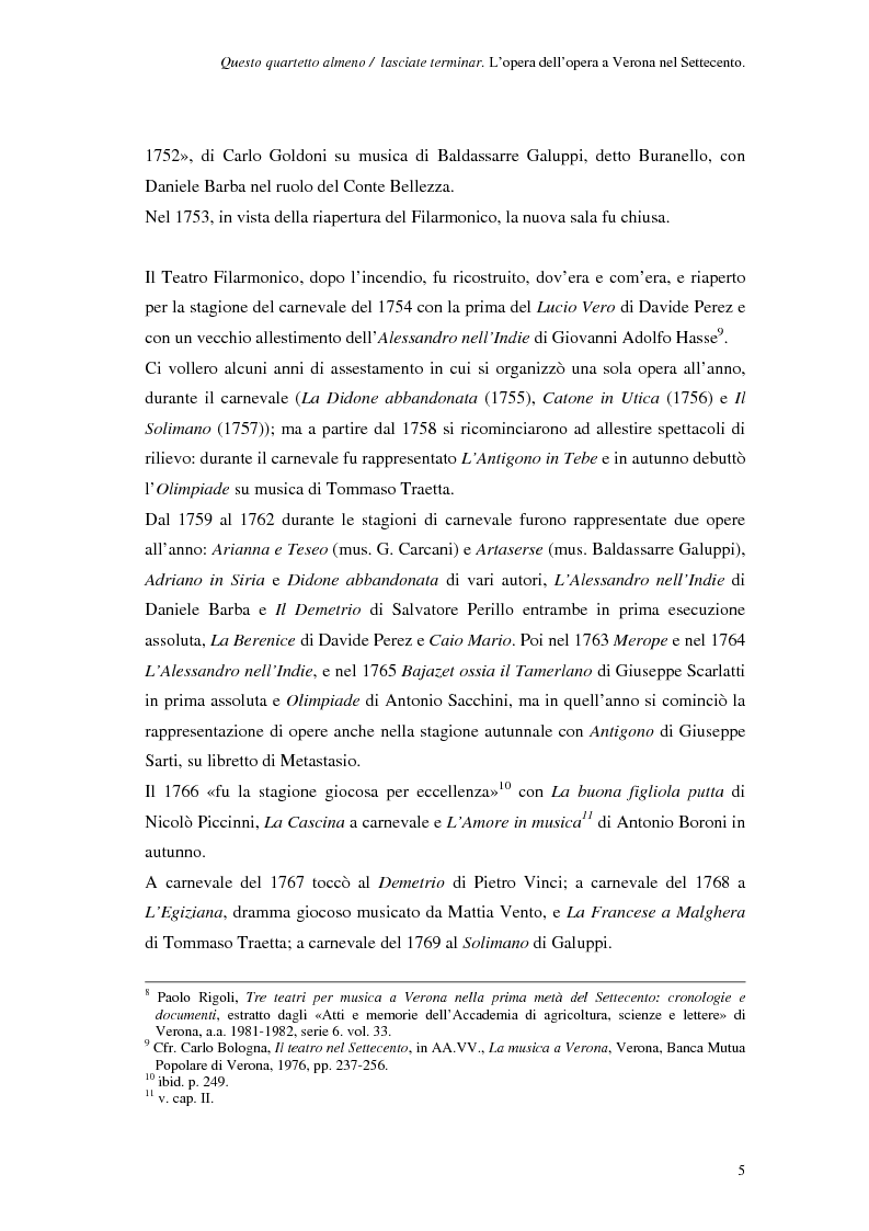Anteprima della tesi: Questo quartetto almeno lasciate terminar. L’opera dell’opera a Verona nei libretti settecenteschi., Pagina 7